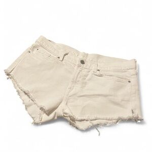 7 For All Mankind Frayed Jean Shorts